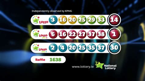 irish lotto plus 1 and 2 latest results today|Irish Lotto Results .